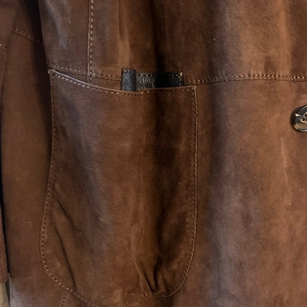 Daniel Cremieux Brown Trench Coat - Picture 3 of 5